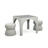 Tomlin Performance Chenille Game Table and Two Ottomans Set - View 12