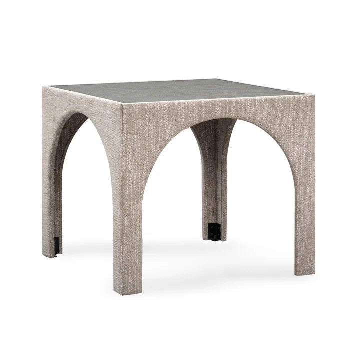 Tomlin Performance Chenille Game Table and Two Ottomans Set