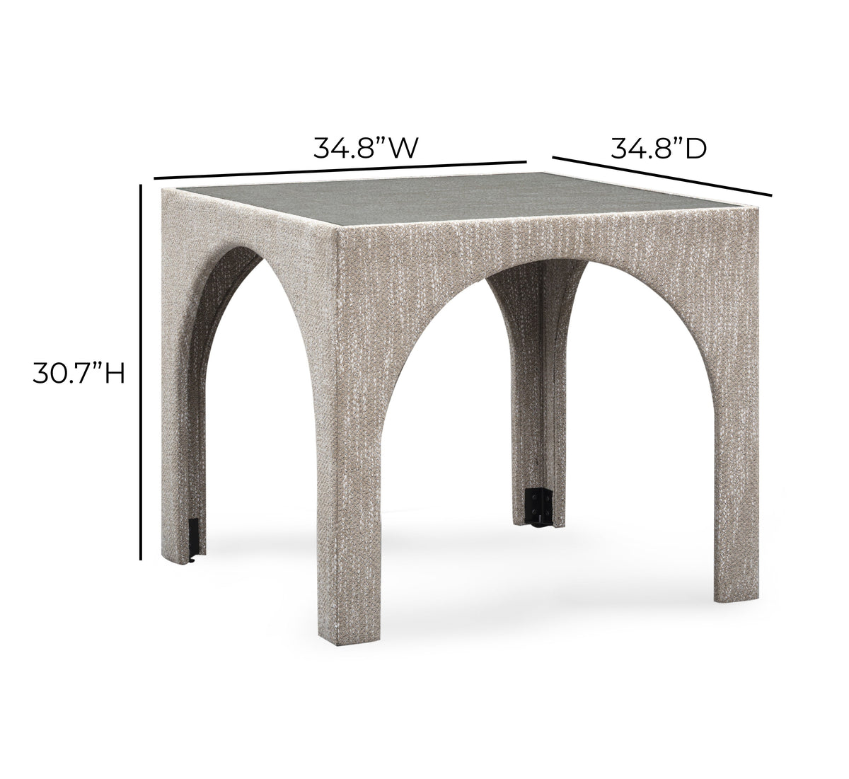 Tomlin Performance Chenille Game Table and Two Ottomans Set - View 50