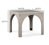 Tomlin Performance Chenille Game Table and Two Ottomans Set - View 50