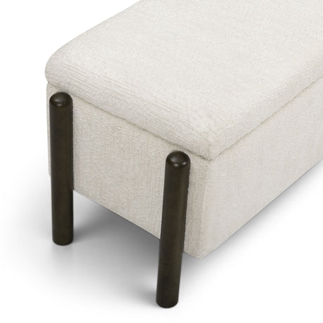 Abby 52" Nubby Fabric Storage Bench - View 4
