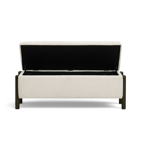 Abby 52" Nubby Fabric Storage Bench - View 6
