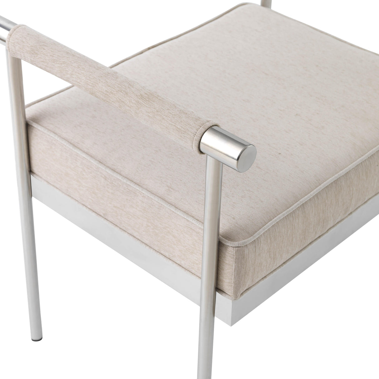 Diva 25" Cream Velvet Bench