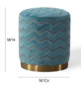 Opal Velvet Ottoman