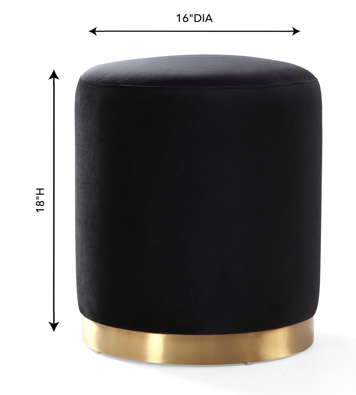 Opal Velvet Ottoman
