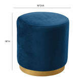 Opal Velvet Ottoman
