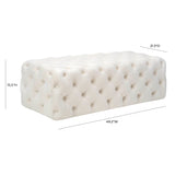 Kaylee 49" Velvet Ottoman