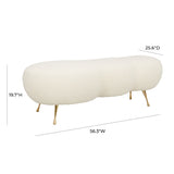 Welsh 56" Faux Shearling Bench