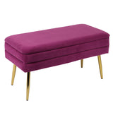Ziva 31" Velvet Storage Bench