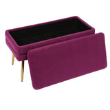 Ziva 31" Velvet Storage Bench