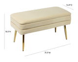 Ziva 31" Velvet Storage Bench