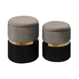 Gigi Grey Storage Ottomans - Set of 2