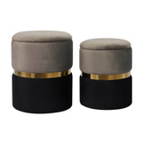 Gigi Grey Storage Ottomans - Set of 2