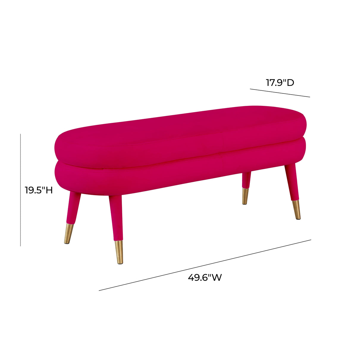 Betty 50" Velvet Bench