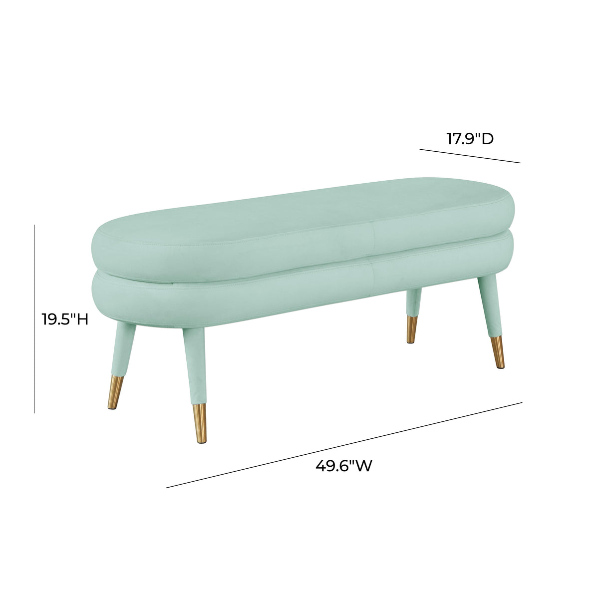 Betty 50" Velvet Bench
