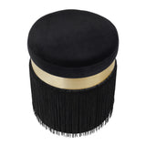 Melody Velvet Tasseled Ottoman