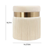 Melody Velvet Tasseled Ottoman