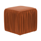 Morgan Pleated Velvet Ottoman