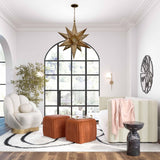 Morgan Pleated Velvet Ottoman