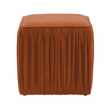 Morgan Pleated Velvet Ottoman