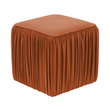 Morgan Pleated Velvet Ottoman