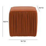 Morgan Pleated Velvet Ottoman
