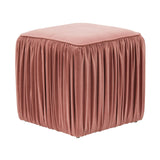 Morgan Pleated Velvet Ottoman