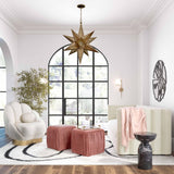 Morgan Pleated Velvet Ottoman