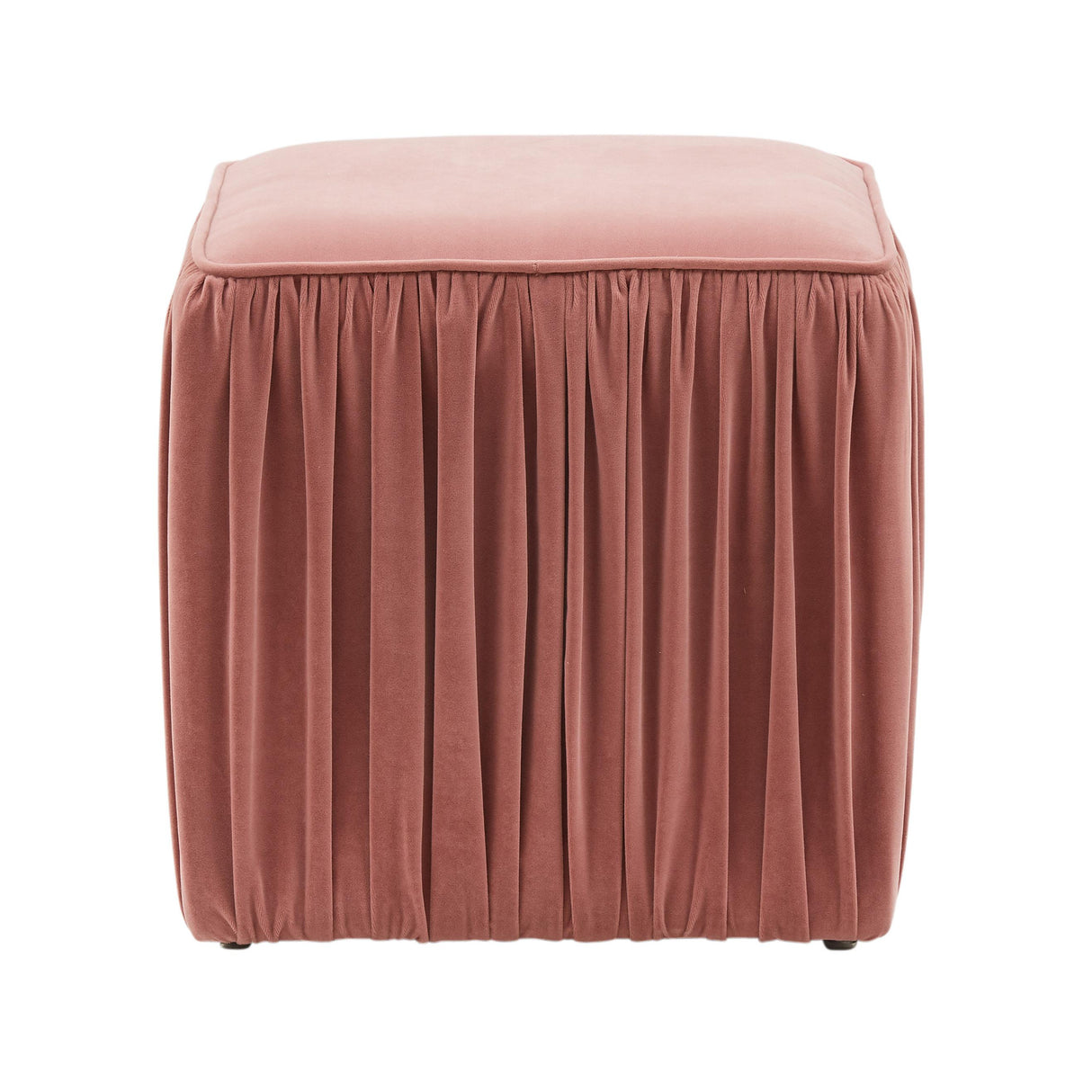 Morgan Pleated Velvet Ottoman