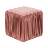 Morgan Pleated Velvet Ottoman