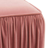 Morgan Pleated Velvet Ottoman