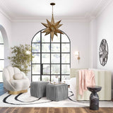 Morgan Pleated Velvet Ottoman