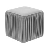Morgan Pleated Velvet Ottoman