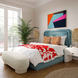 Mara 43" Vegan Shearling Ottoman