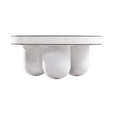 Jasper 33" White Glossy Round Coffee Table