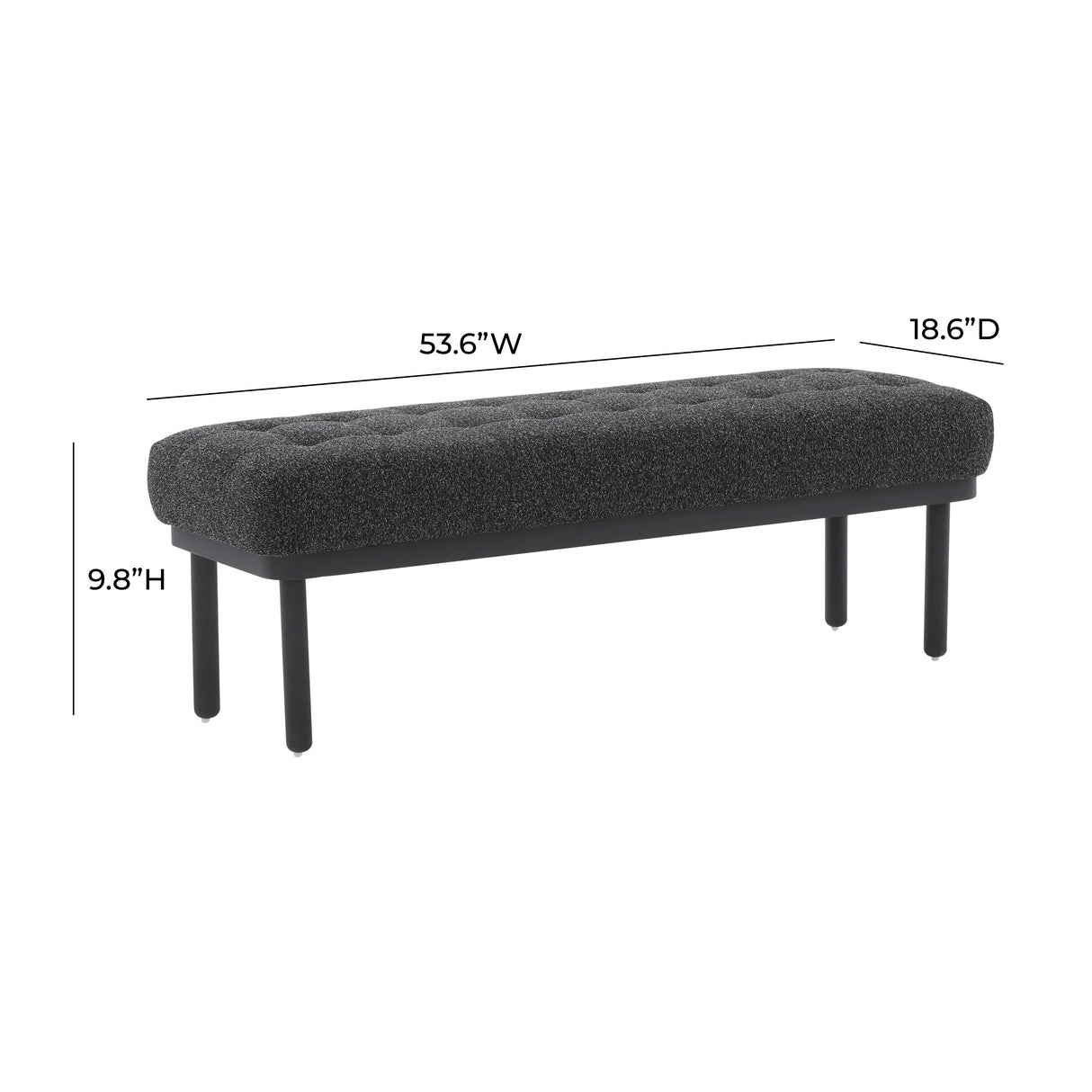 Olivia 53" Boucle Bench