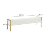 Ines 67" Textured Velvet Bench