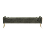 Ines 67" Textured Velvet Bench
