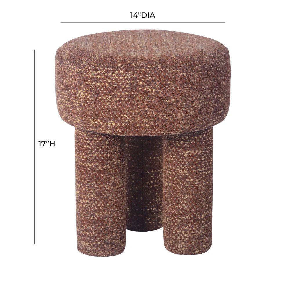 Claire Sedona Brown Knubby Stool dimensions