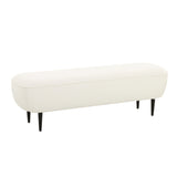 Denise 51" Cream Boucle Bench