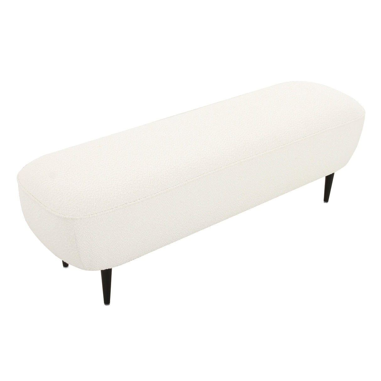 Denise 51" Cream Boucle Bench