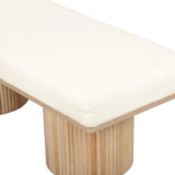 Sagano 48" White Dyed-Yarn Bench