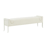 Ines 67" Cream Boucle Bench