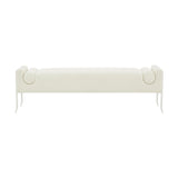 Ines 67" Cream Boucle Bench