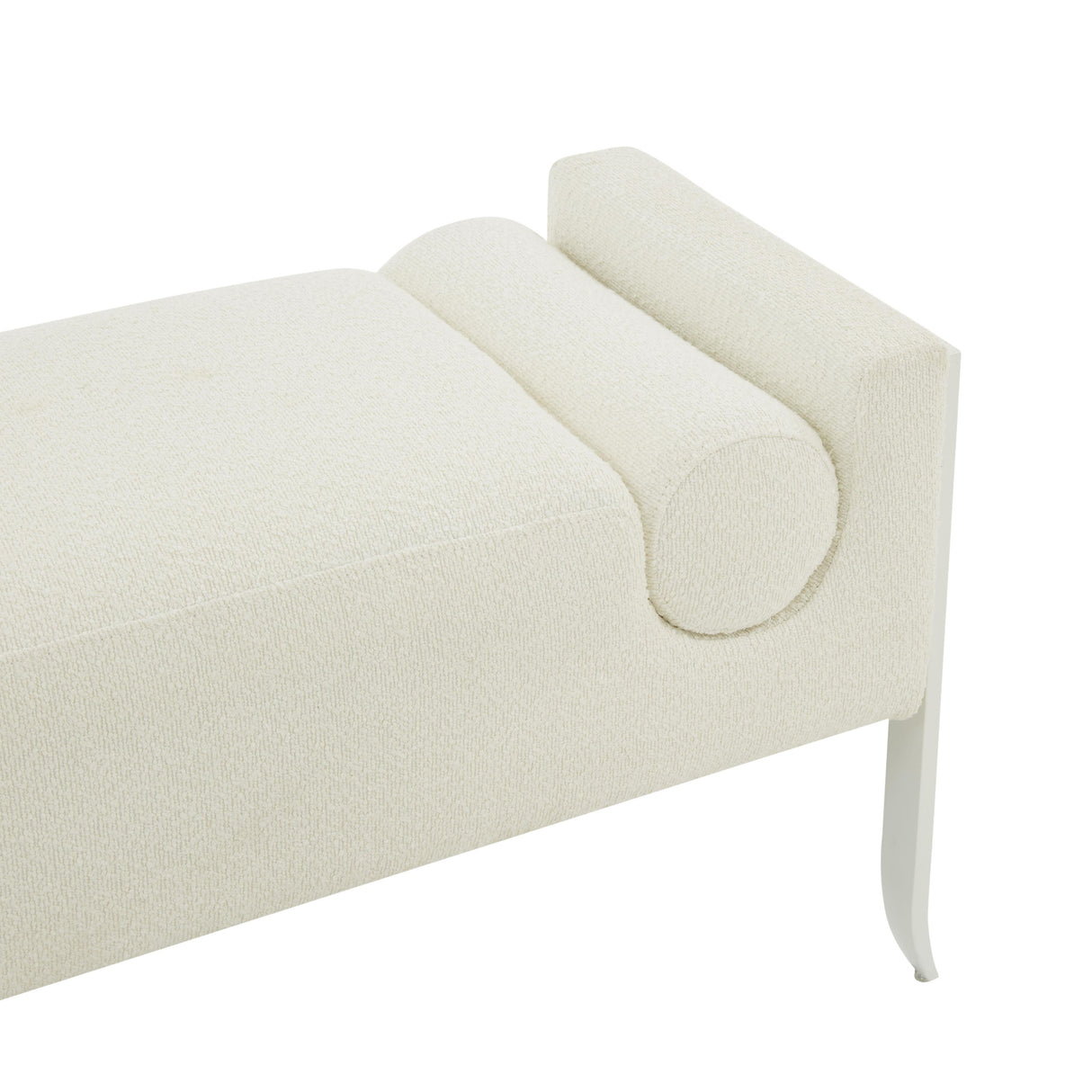 Ines 67" Cream Boucle Bench