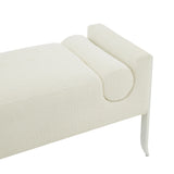 Ines 67" Cream Boucle Bench