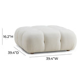 Calliope Vegan Shearling Modular Ottoman