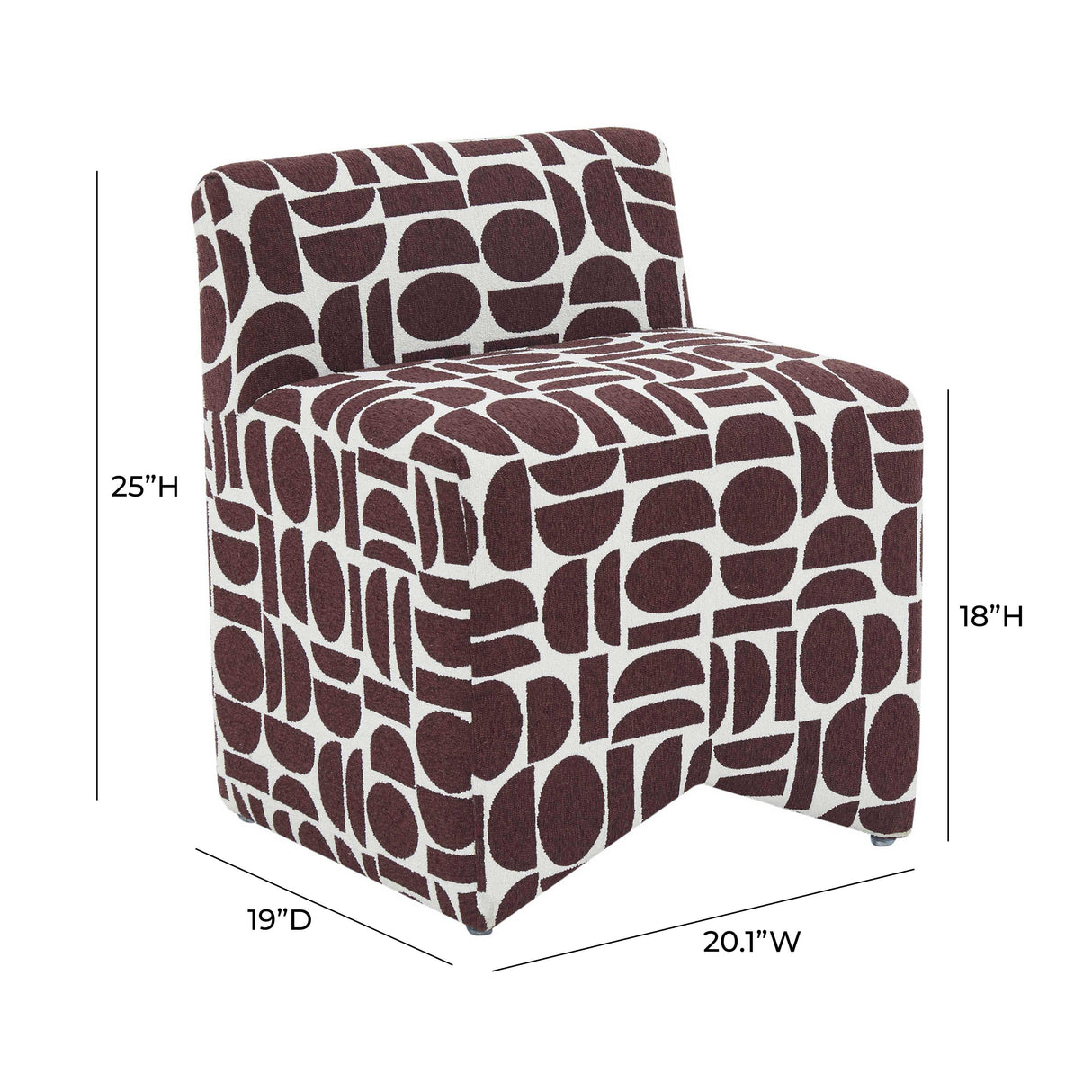 Pippa Geometric Jacquard Weave Stool