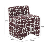 Pippa Geometric Jacquard Weave Stool