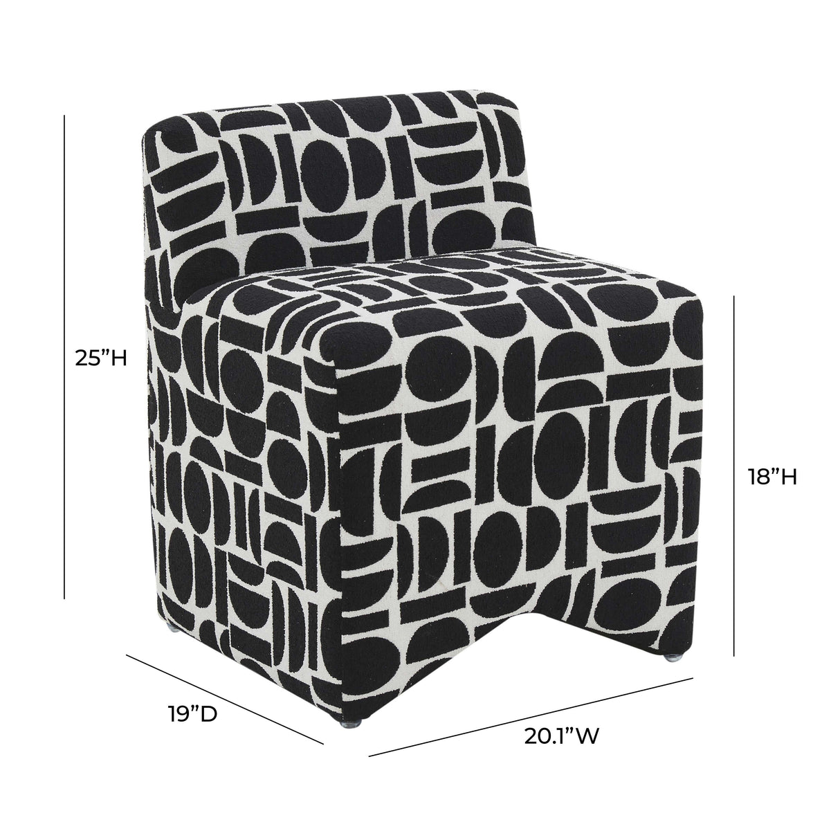 Pippa Geometric Jacquard Weave Stool